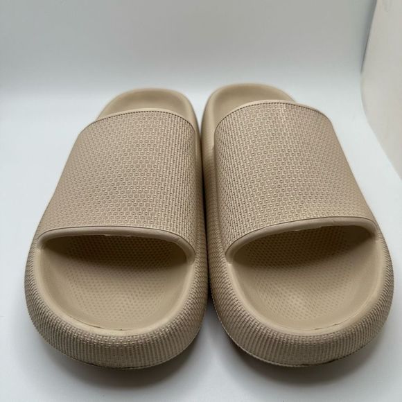 CUSHIONAIRE Women's cloud recovery slide sandals with +Comfort 6 KHAKI - Picture 2 of 7